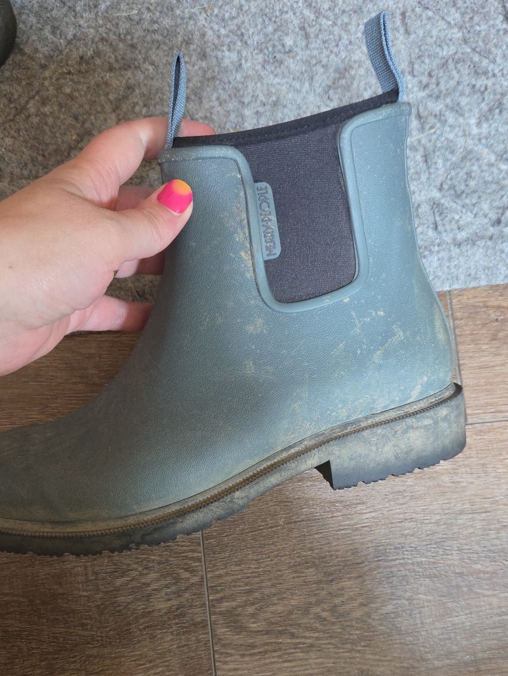 Merry People Bobbi Rain Boot - Slate Blue